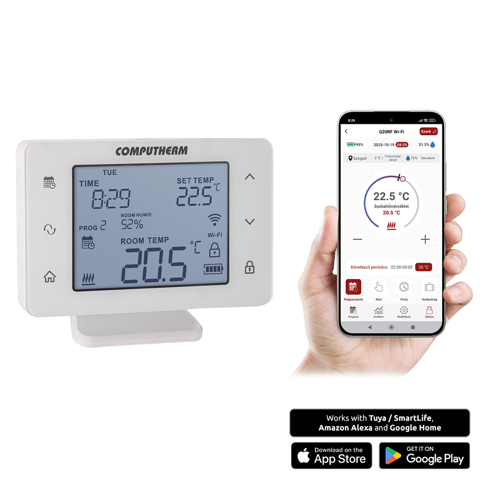 COMPUTHERM Q20RF Wi-Fi (TX) termosztát