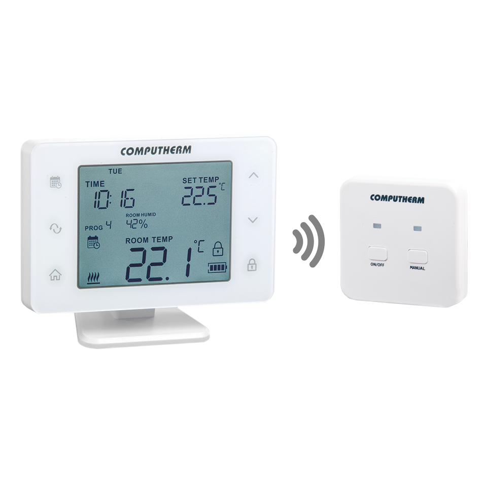 Q20RF - Programmable wireless digital room thermostat - Quantrax Ltd.